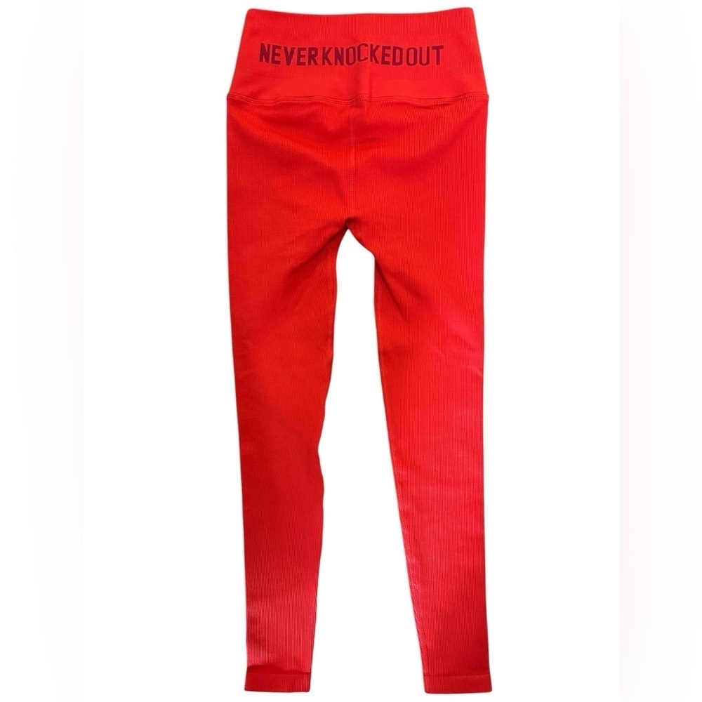 NWT Spiritual Gangster Red Ribbed Sculpted Legging Never Knocked Out Tights XS/S - Picture 7 of 8